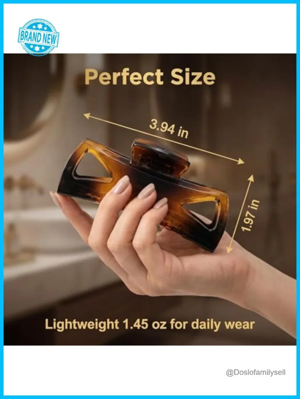 PREMIUM ACETATE HAIR CLAW CLIPS NON-SLIP STRONG HOLD HAIR ACCESSORIES